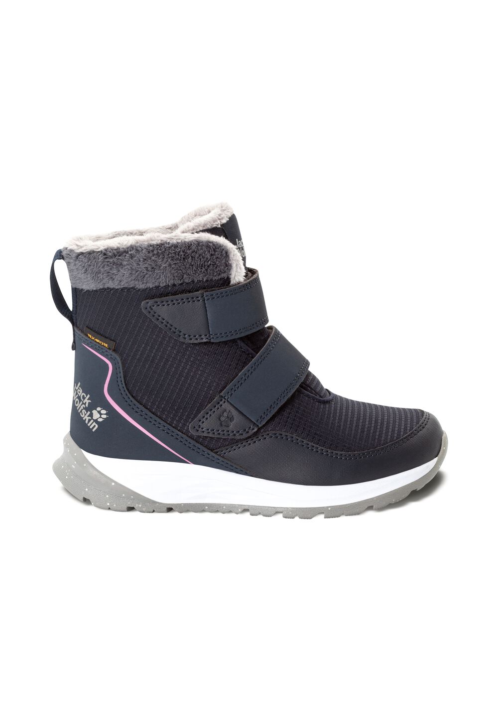 Jack Wolfskin Wasserdichte Winterstiefel Kinder Polar Wolf Texapore Mid VC Kids 29 blau dark blue / rose von Jack Wolfskin