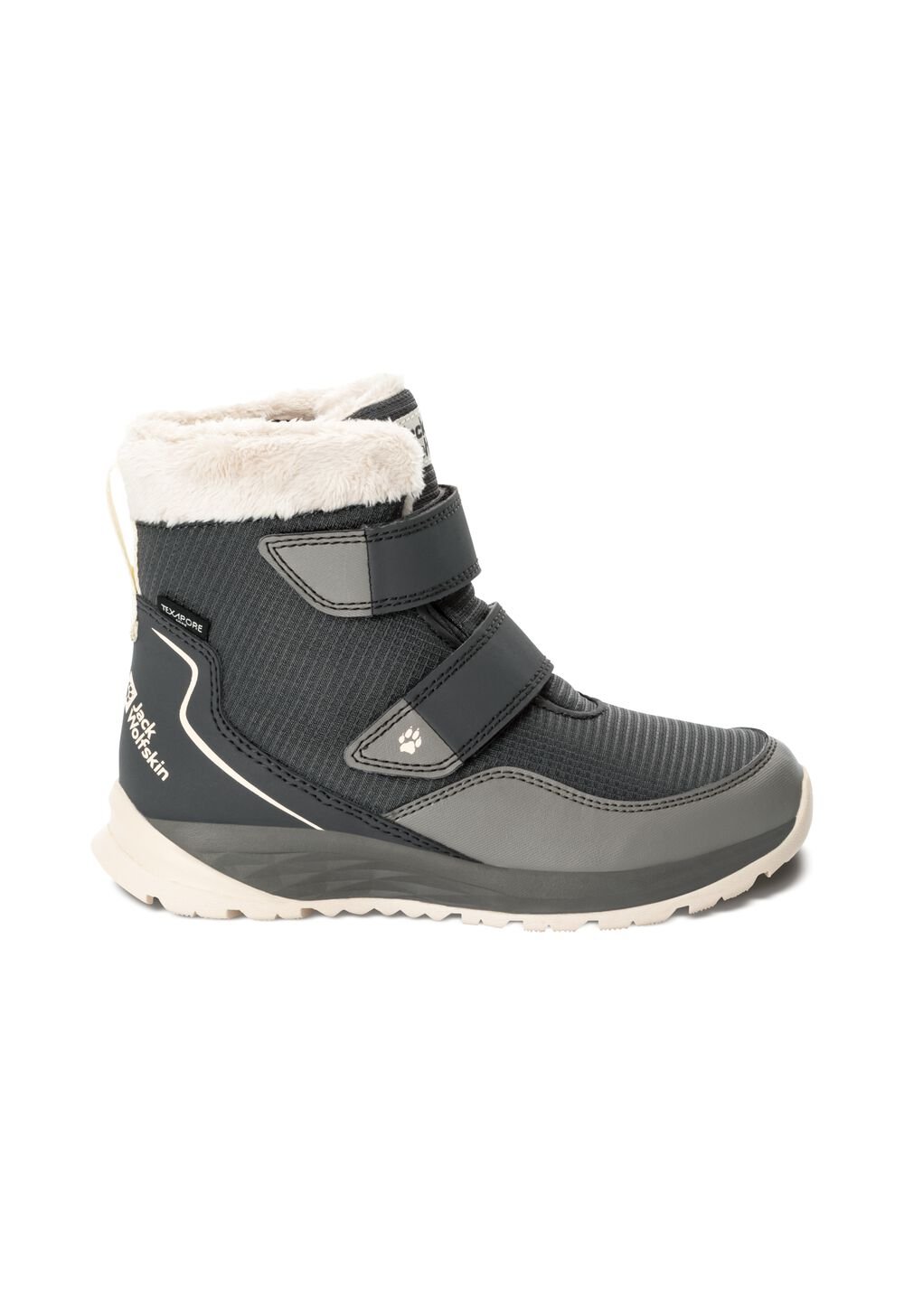 Jack Wolfskin Wasserdichte Winterstiefel Kinder Polar Wolf Texapore Mid VC Kids 35 smokey grey smokey grey von Jack Wolfskin