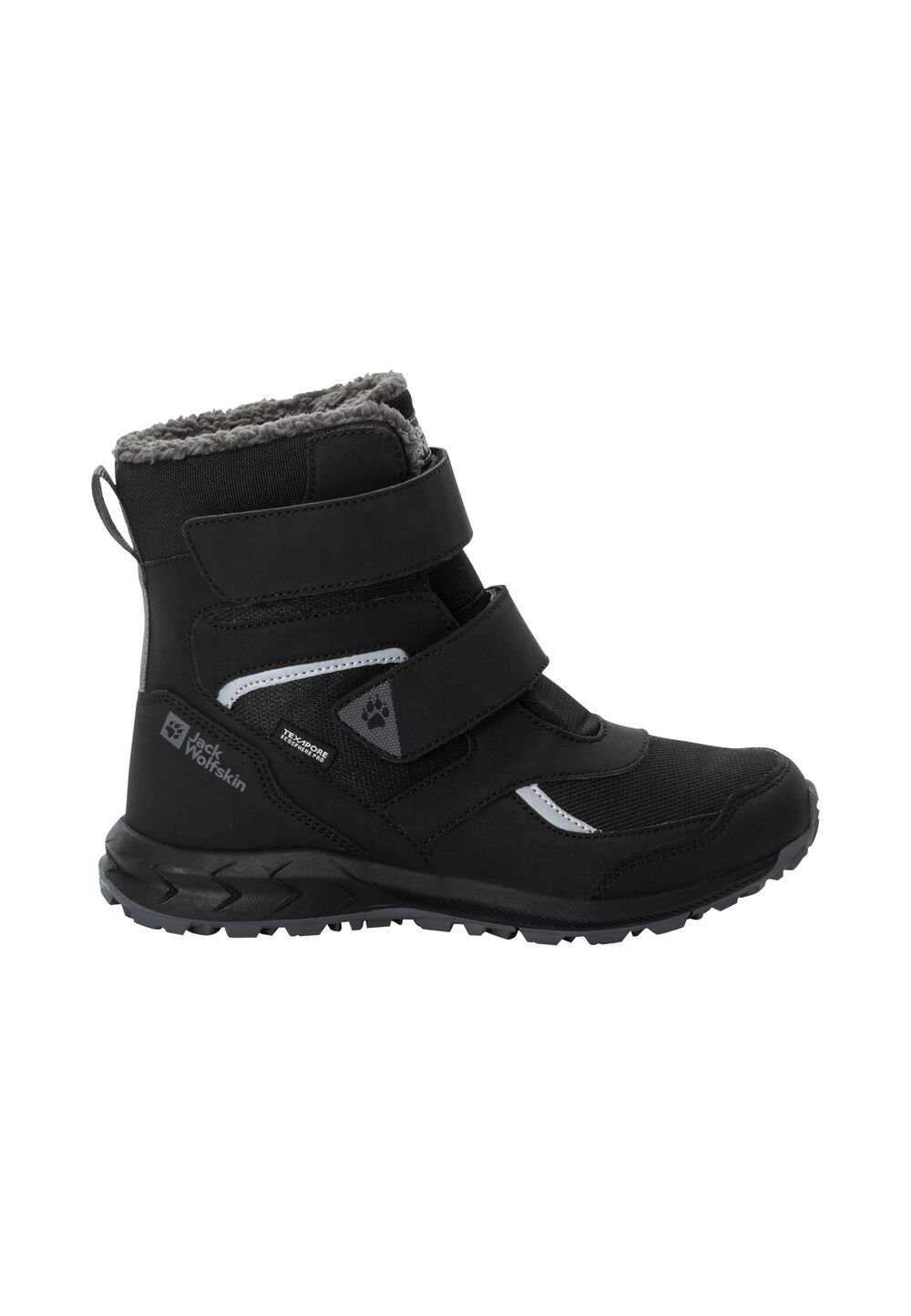 Jack Wolfskin Wasserdichte Winterstiefel Kinder Woodland WT Texapore High VC Kids 28 schwarz black von Jack Wolfskin