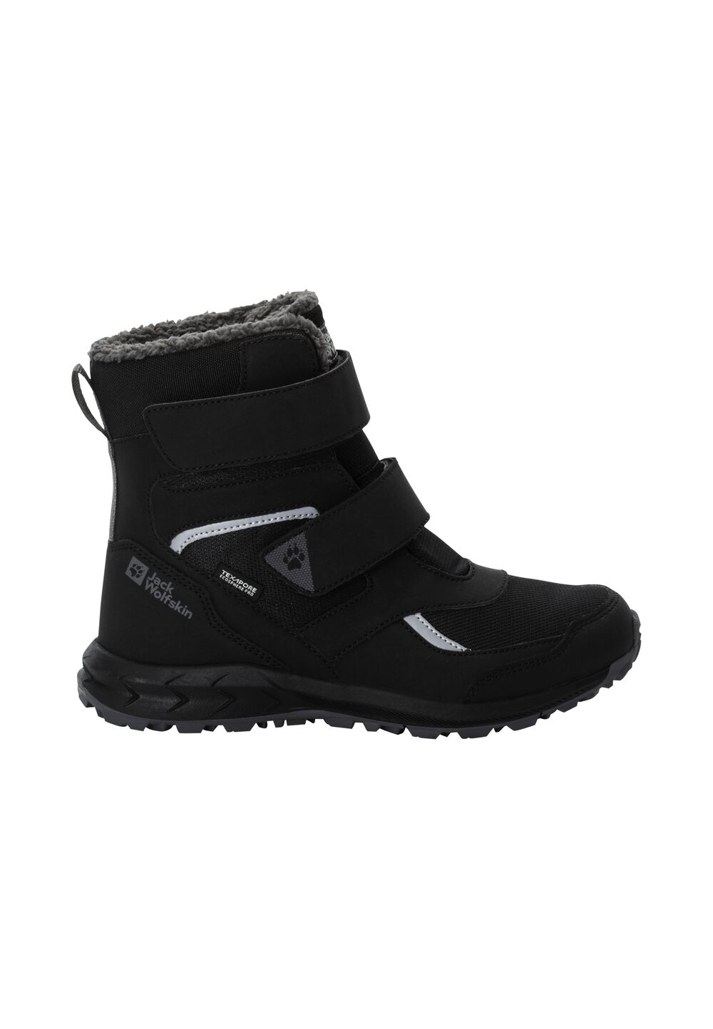 Jack Wolfskin Wasserdichte Winterstiefel Kinder Woodland WT Texapore High VC Kids 36 schwarz black von Jack Wolfskin