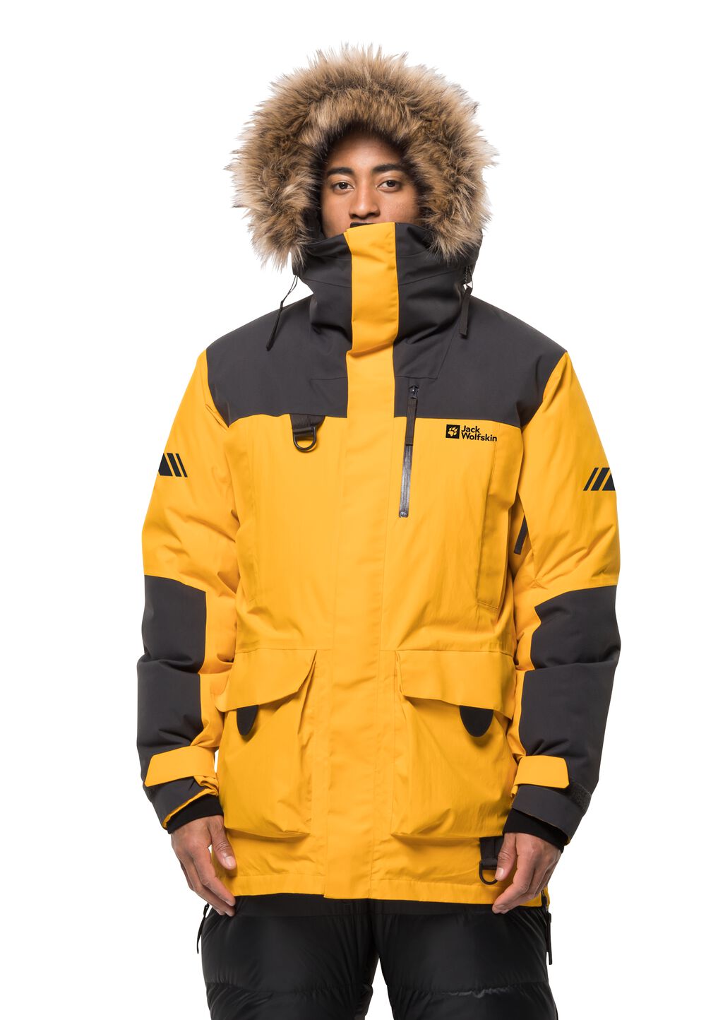 Jack Wolfskin Wasserdichter Expeditions-Daunenmantel Herren 1995 Series Parka Men L burly yellow xt Burly Yellow XT von Jack Wolfskin