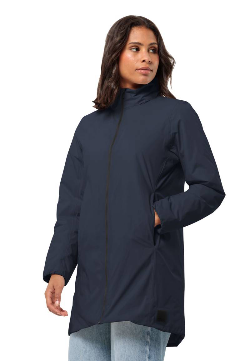 Jack Wolfskin Wasserdichter Mantel Damen Textor Coat Women M blau night blue von Jack Wolfskin