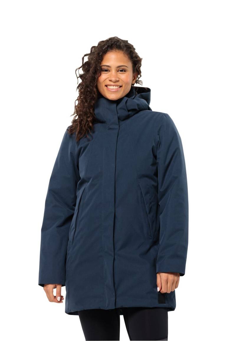 Jack Wolfskin Wasserdichter Wintermantel Damen Salier Coat S blau night blue von Jack Wolfskin