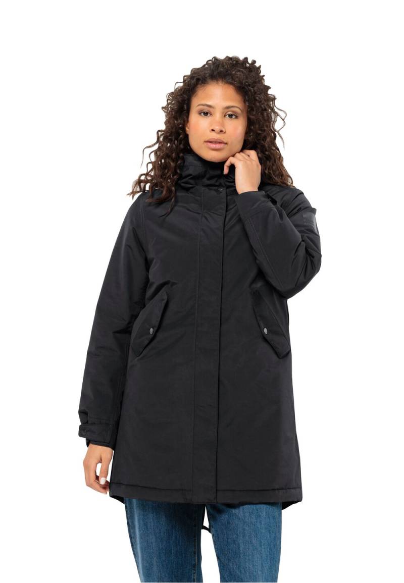 Jack Wolfskin Wasserdichter Wintermantel Damen Talforst Parka Women 2XL black black von Jack Wolfskin