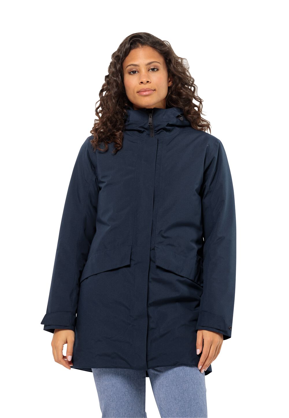 Jack Wolfskin Wasserdichter Wintermantel Damen Tempelhof Coat Women L blau night blue von Jack Wolfskin