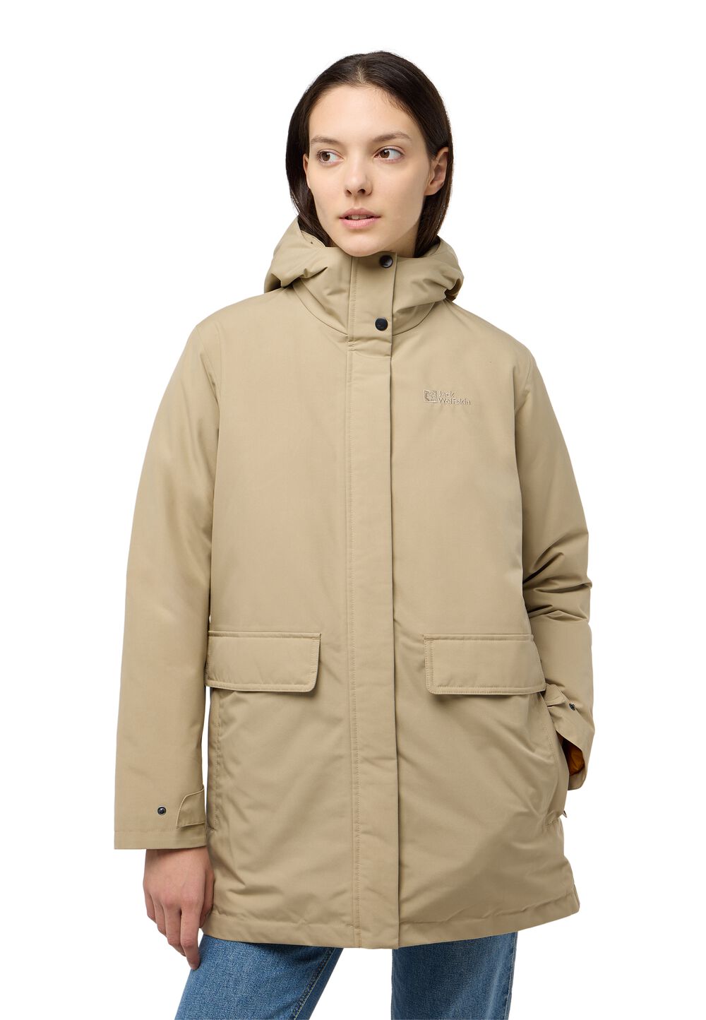 Jack Wolfskin Wasserdichter Wintermantel Damen Wintertor Parka Women RDS 2XL anis anis von Jack Wolfskin