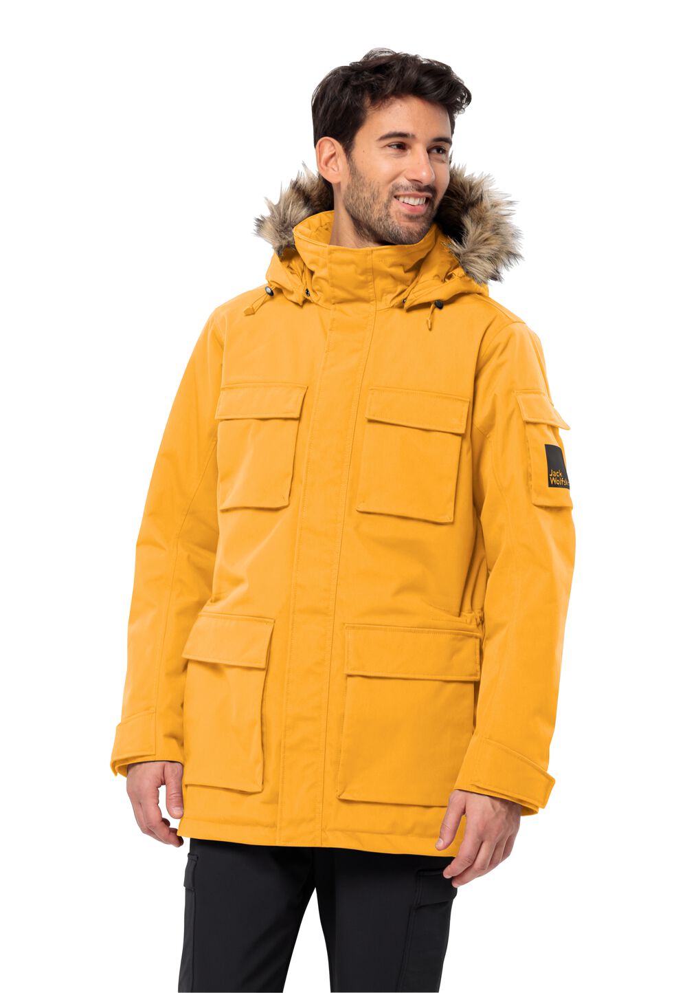 Jack Wolfskin Wasserdichter Wintermantel Herren Glacier Canyon Parka 2XL mustard mustard von Jack Wolfskin