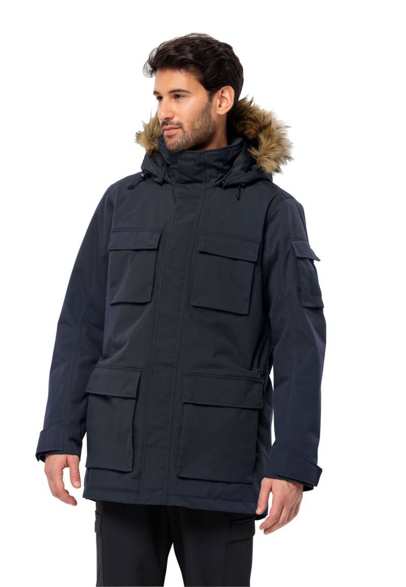 Jack Wolfskin Wasserdichter Wintermantel Herren Glacier Canyon Parka L blau night blue von Jack Wolfskin