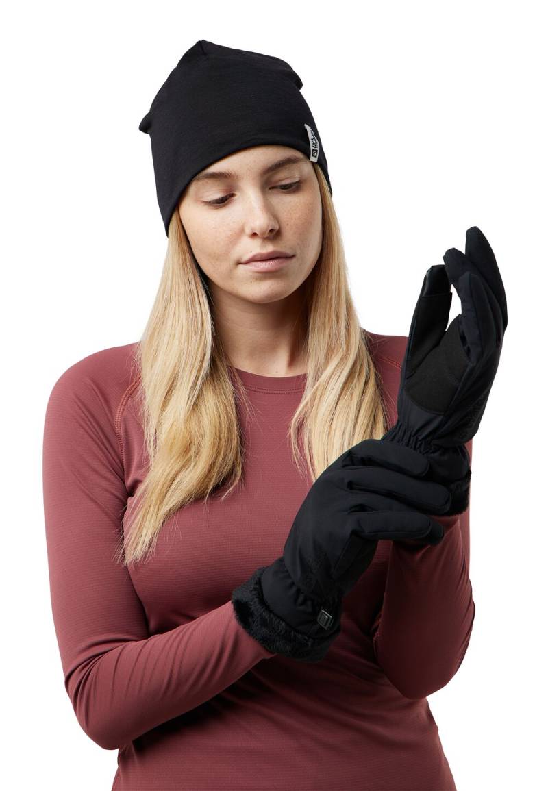 Jack Wolfskin Winddichte Handschuhe Damen Highloft Glove Women L black black von Jack Wolfskin