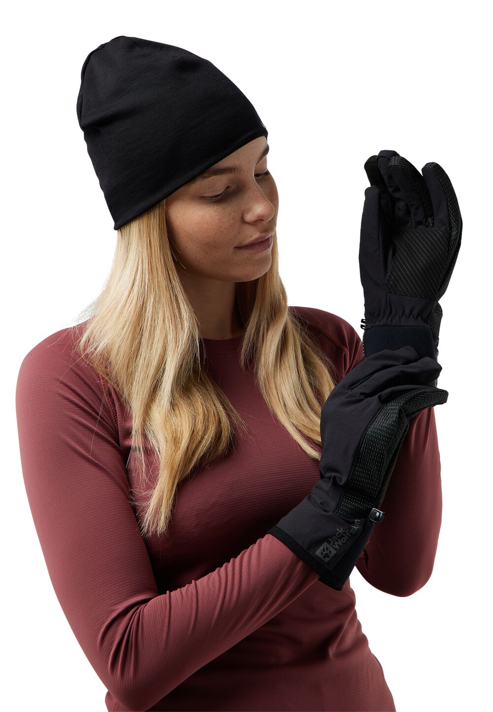 Jack Wolfskin Winddichte Handschuhe Gleam Gloves L black black von Jack Wolfskin