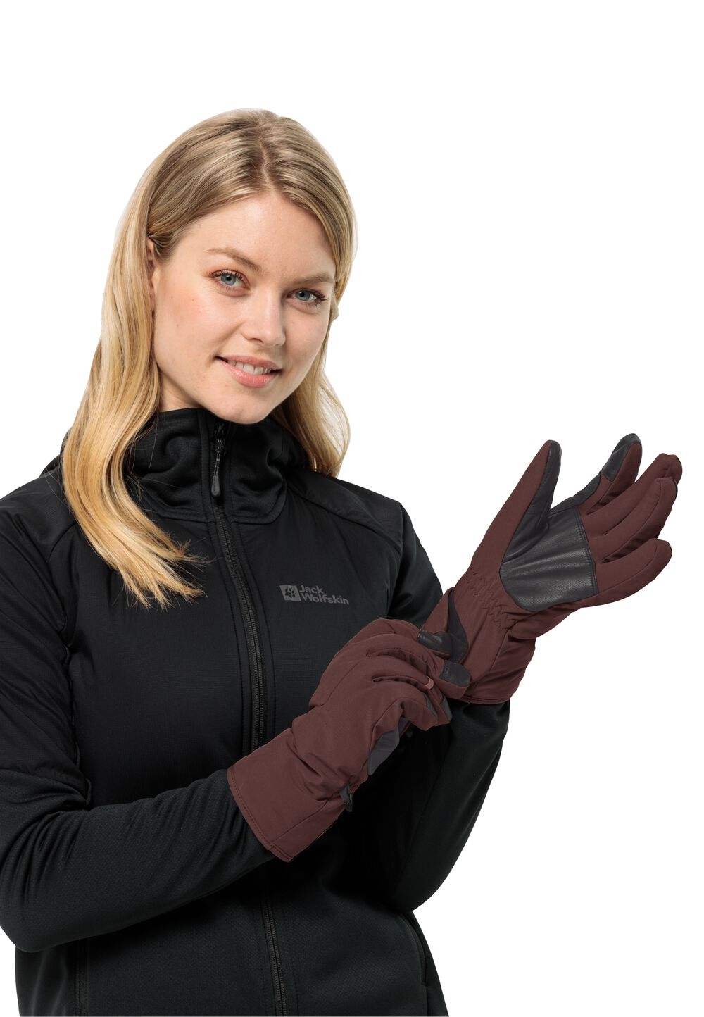 Jack Wolfskin Winddichte Merino Handschuhe Alpspitze Merino Glove XS dark maroon dark maroon von Jack Wolfskin