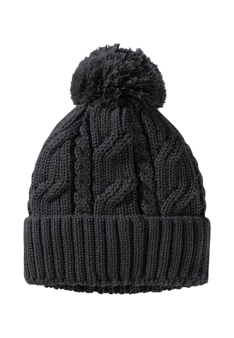 Jack Wolfskin Winddichte Strickmütze Pompom Beanie One Size black black von Jack Wolfskin