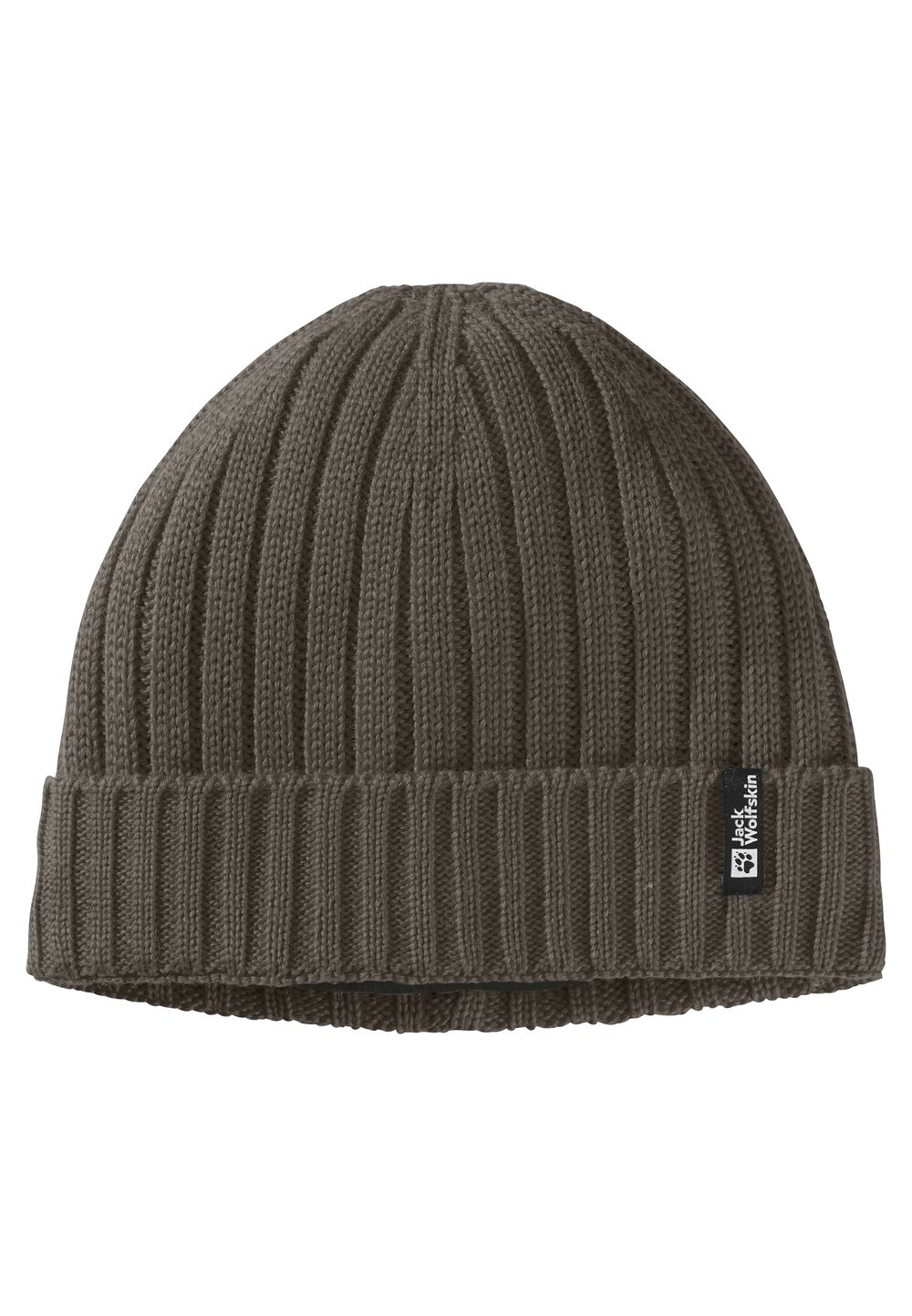 Jack Wolfskin Winddichte Strickmütze Rib Knit Beanie One Size cold coffee cold coffee von Jack Wolfskin