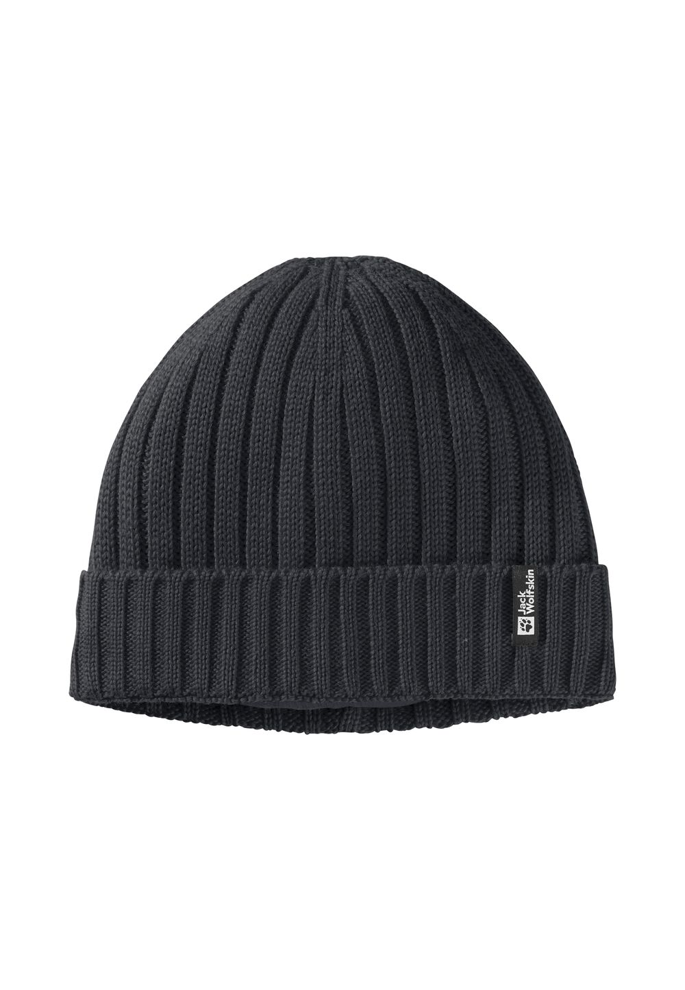 Jack Wolfskin Winddichte Strickmütze Rib Knit Beanie One Size black black von Jack Wolfskin