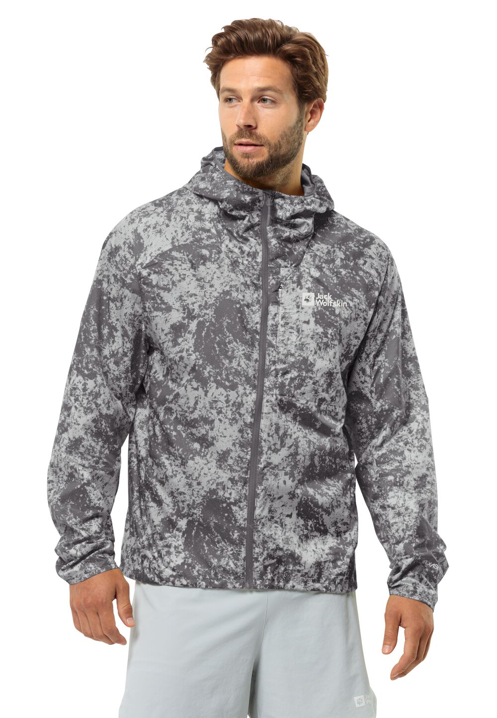 Jack Wolfskin Windjacke Herren Prelight Wind Jacket Men XXL grid camo slate Grid Camo Slate von Jack Wolfskin