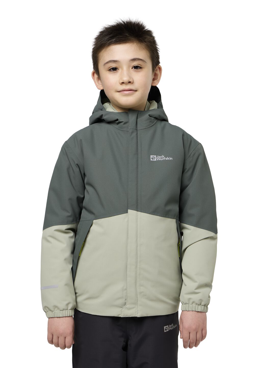 Jack Wolfskin Winterjacke Kinder Blocky Jacket Kids 104 slate green / mint leaf slate green / mint leaf von Jack Wolfskin