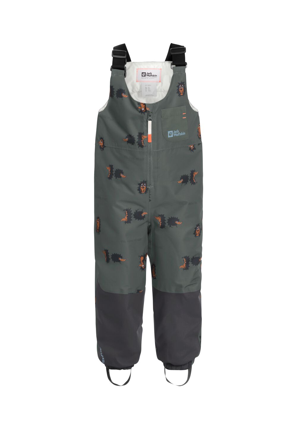 Jack Wolfskin Winterlatzhose Kinder Gleely 2L Ins Print BIB Kids 140 slate green allover slate green allover von Jack Wolfskin