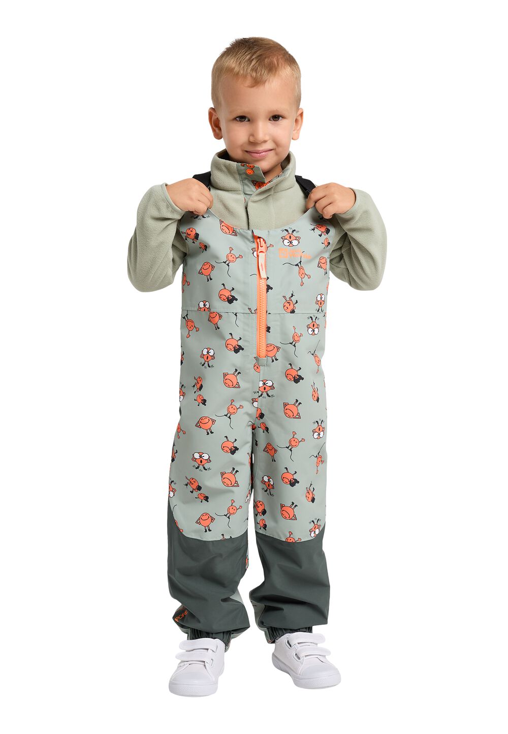 Jack Wolfskin Winterlatzhose Kinder Smileyworld 2L AOP BIB Kids 104 braun ICON mint leaf von Jack Wolfskin