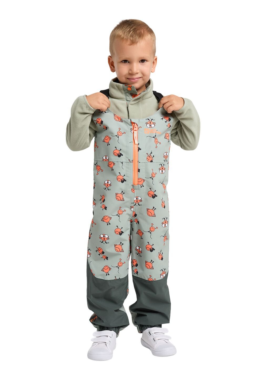 Jack Wolfskin Winterlatzhose Kinder Smileyworld 2L AOP BIB Kids 116 braun ICON mint leaf von Jack Wolfskin