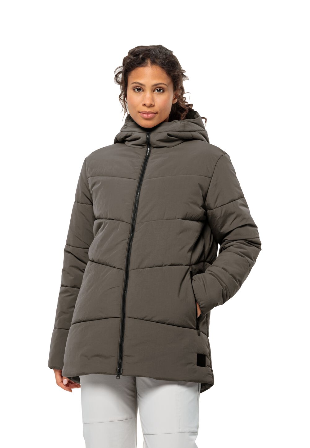 Jack Wolfskin Wintermantel Damen Karolinger Long Jacket Women L cold coffee cold coffee von Jack Wolfskin