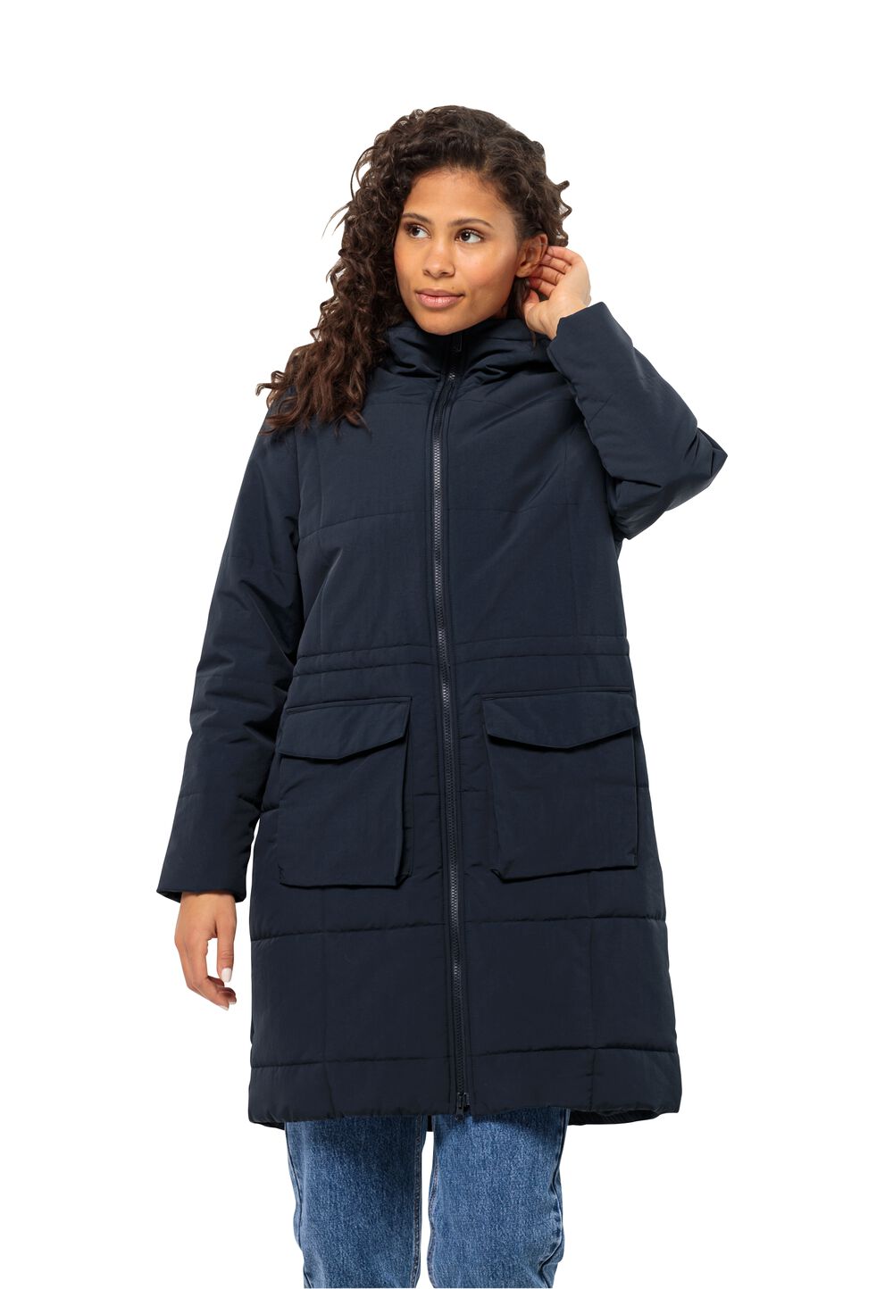 Jack Wolfskin Wintermantel Damen White Frost Parka Women XS blau night blue von Jack Wolfskin