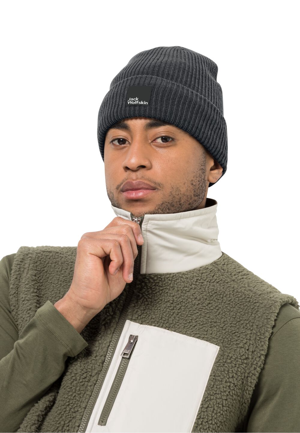 Jack Wolfskin Wintermütze Pergamon Beanie L phantom Phantom von Jack Wolfskin