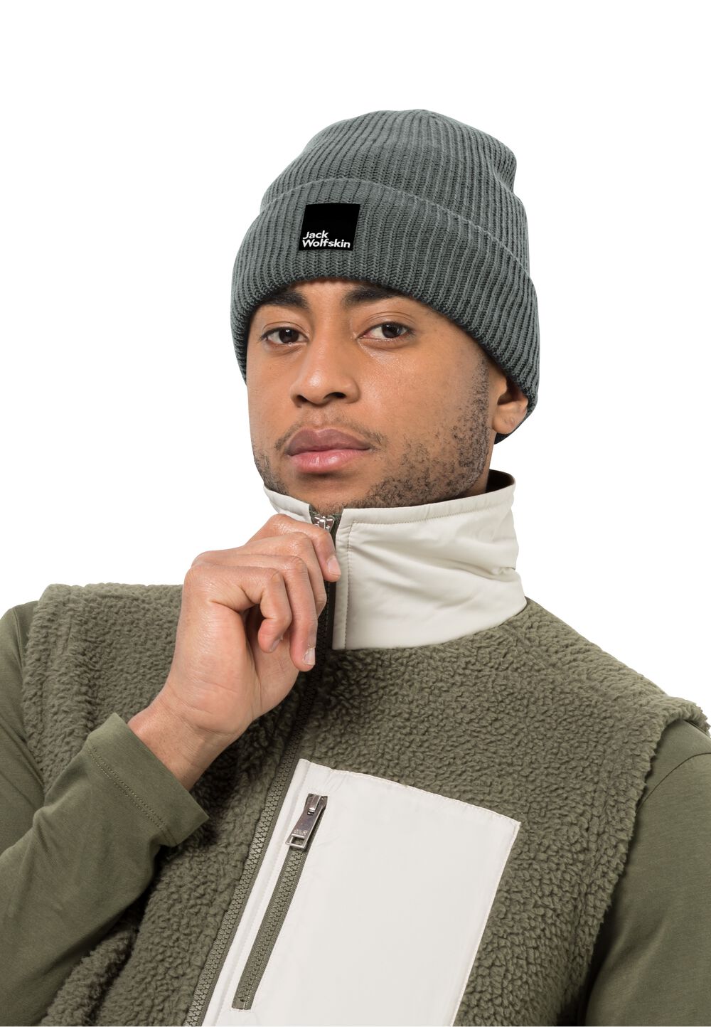 Jack Wolfskin Wintermütze Pergamon Beanie L slate green slate green von Jack Wolfskin