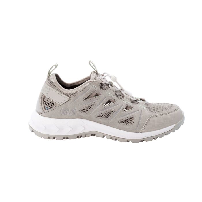 Jack Wolfskin Woodland 2 Hybrid Low Outdoor Wanderschuh für Damen hellgrau, 37 von Jack Wolfskin