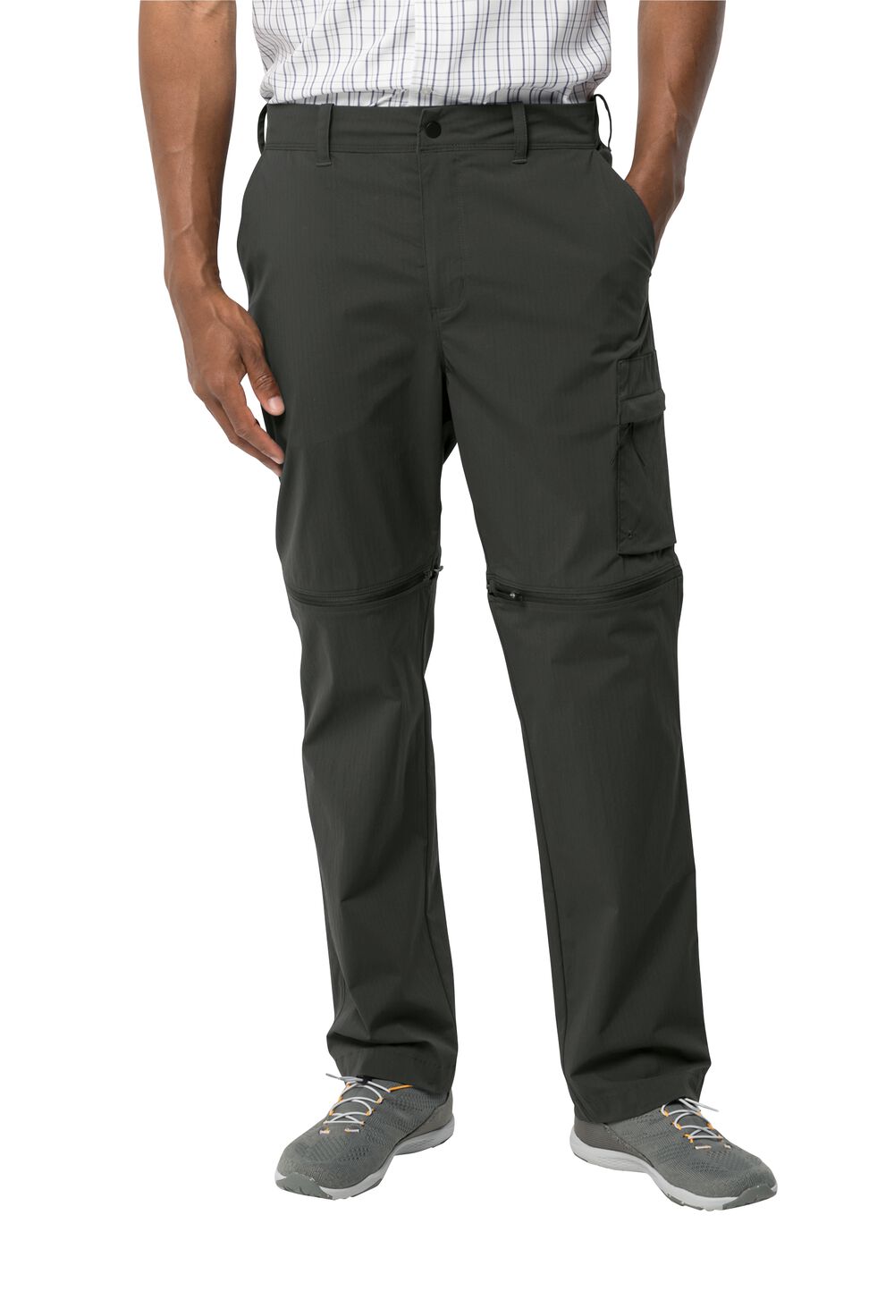 Jack Wolfskin Zip-Off Hose Herren Wanderthirst Zip Pants Men 48 schwarz granite black von Jack Wolfskin