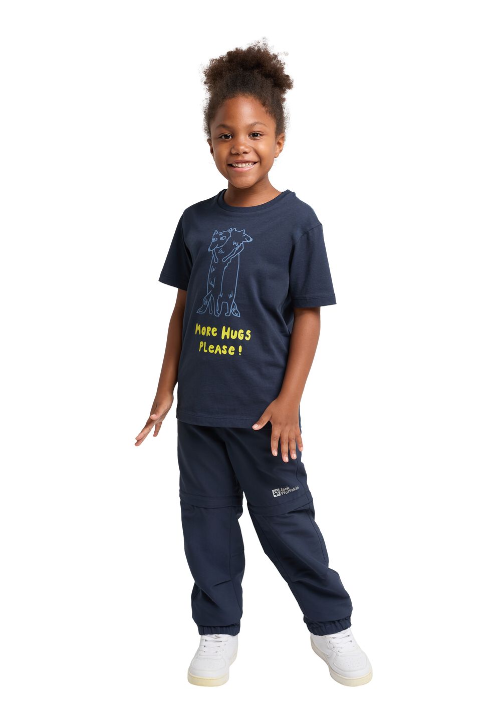 Jack Wolfskin Zip-Off Hose Kinder Active Zip Off Pants Kids 116 blau night blue von Jack Wolfskin