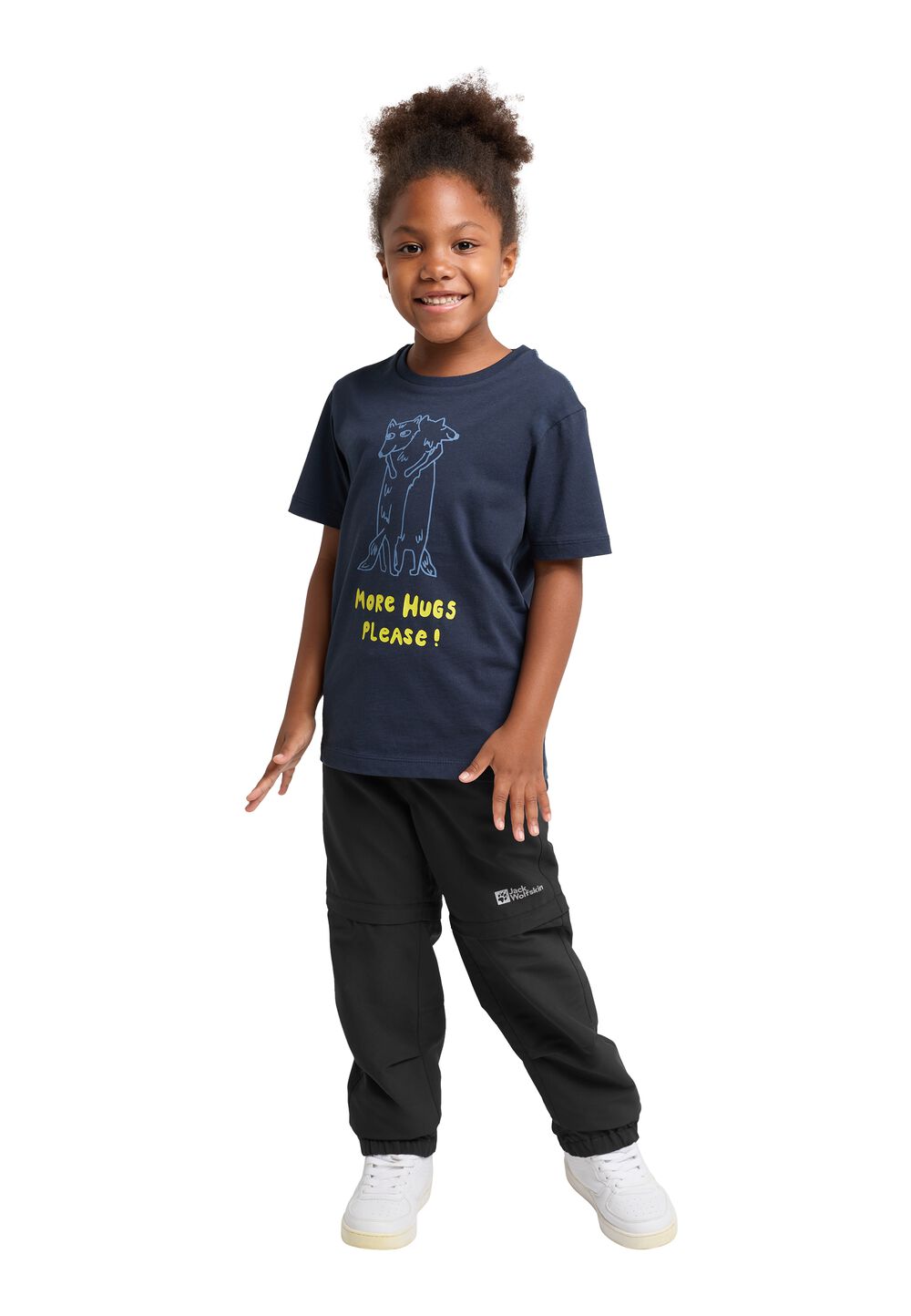 Jack Wolfskin Zip-Off Hose Kinder Active Zip Off Pants Kids 140 granite black granite black von Jack Wolfskin