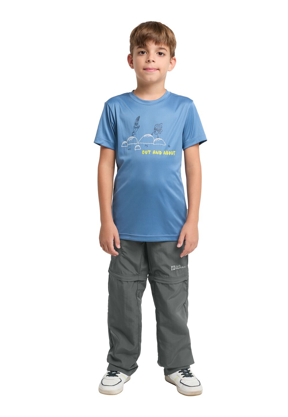 Jack Wolfskin Zip-Off Hose Kinder Safari Zip Off Pants Kids 104 grau slate green von Jack Wolfskin