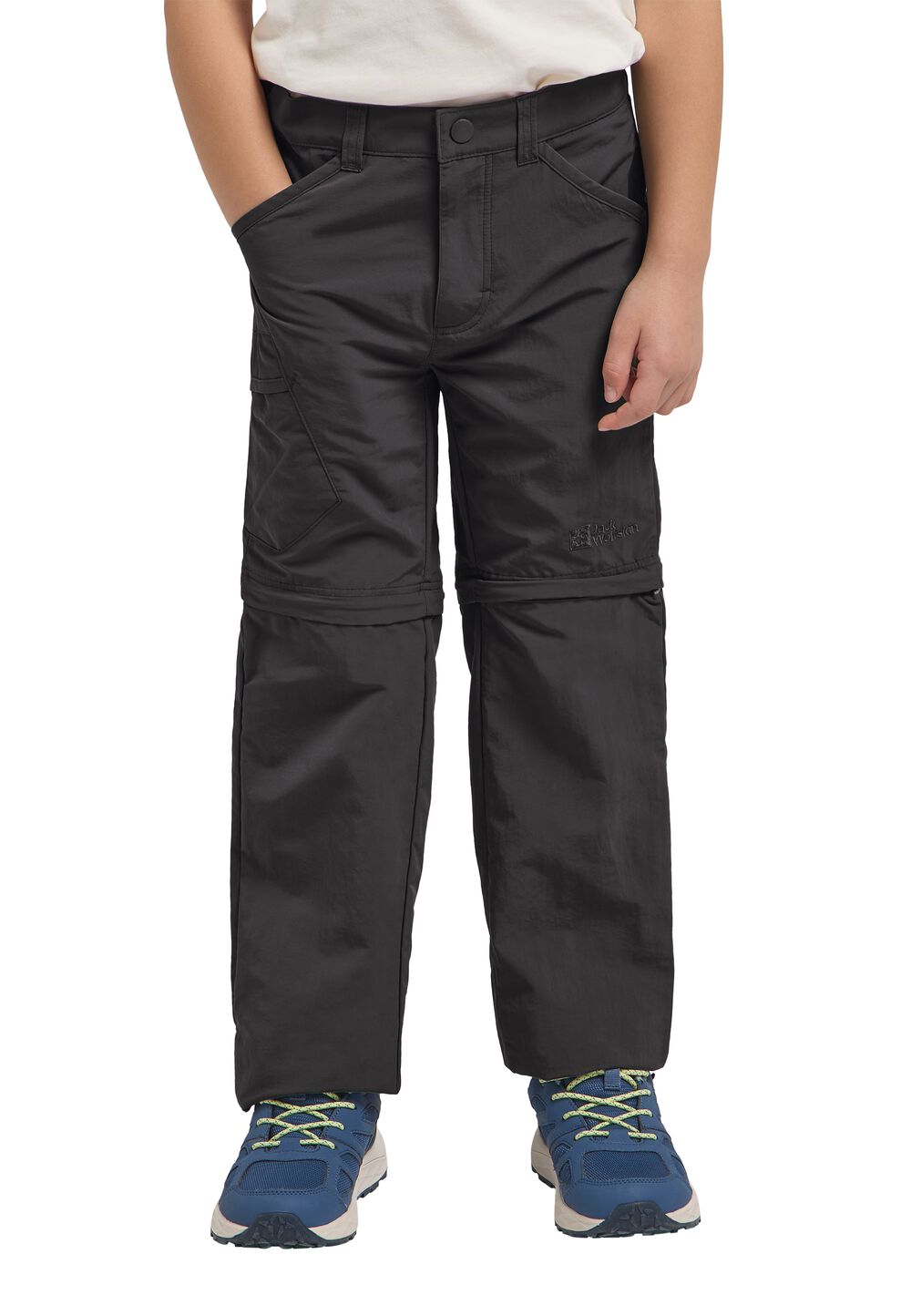 Jack Wolfskin Zip-Off Hose Kinder Safari Zip Off Pants Kids 104 black black von Jack Wolfskin