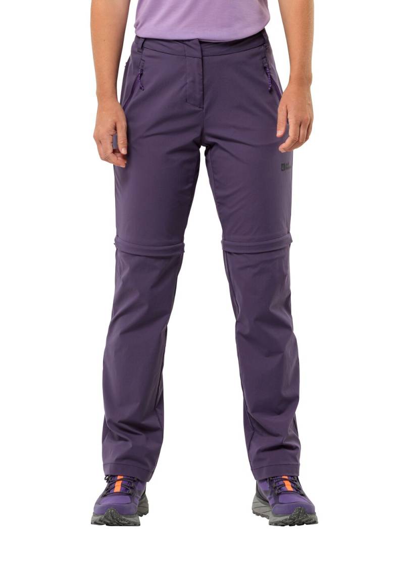 Jack Wolfskin Zip-Off Wanderhose Damen Glastal Zip Off Pants Women 34 dark grape Dark Grape von Jack Wolfskin