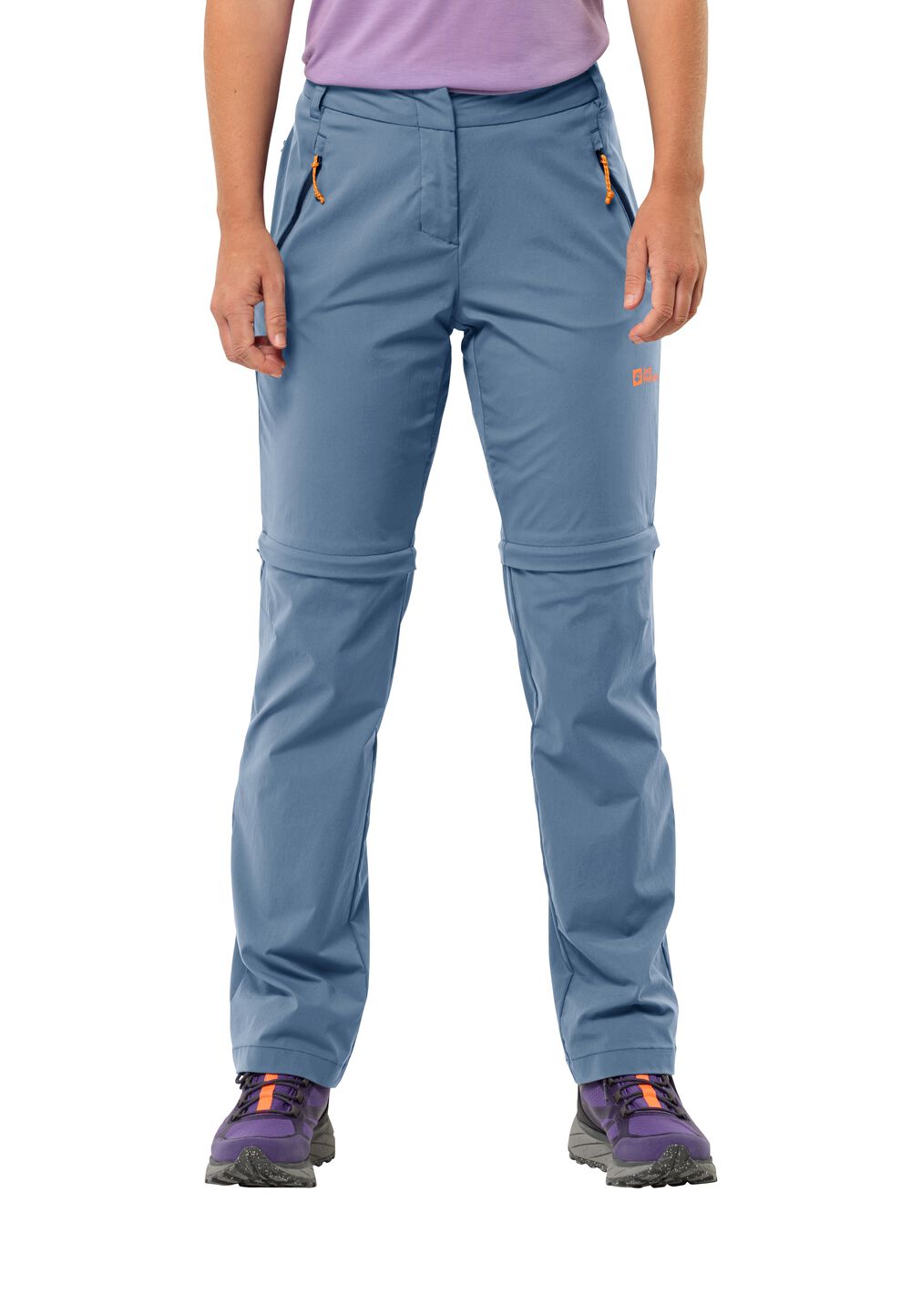 Jack Wolfskin Zip-Off Wanderhose Damen Glastal Zip Off Pants Women 36 elemental blue Elemental Blue von Jack Wolfskin