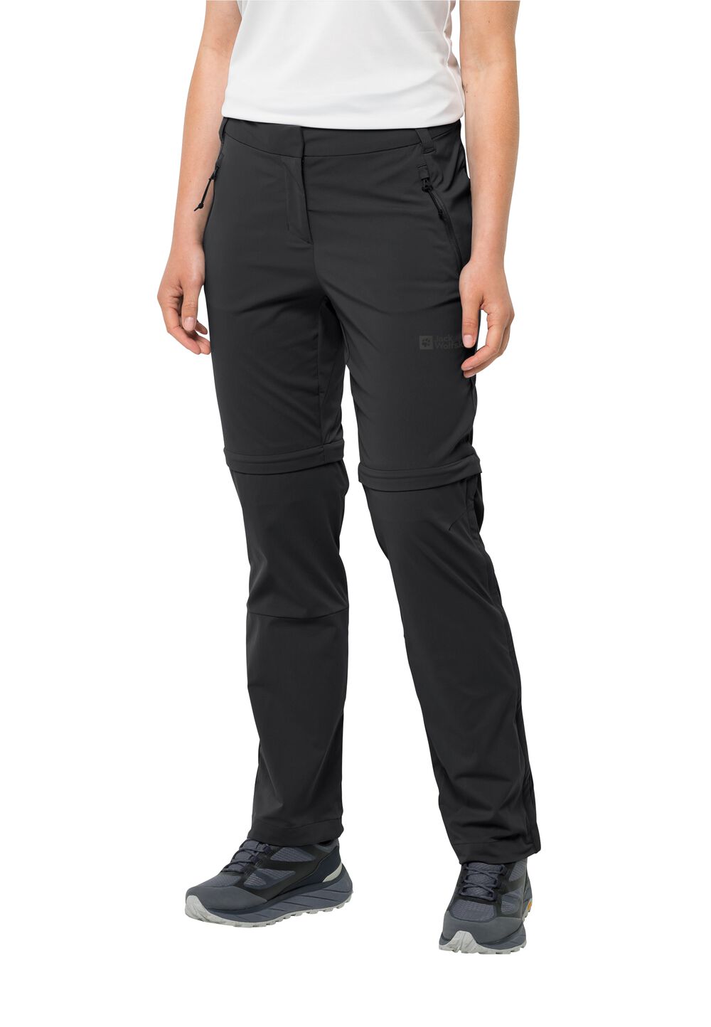 Jack Wolfskin Zip-Off Wanderhose Damen Glastal Zip Off Pants Women 36 schwarz black von Jack Wolfskin