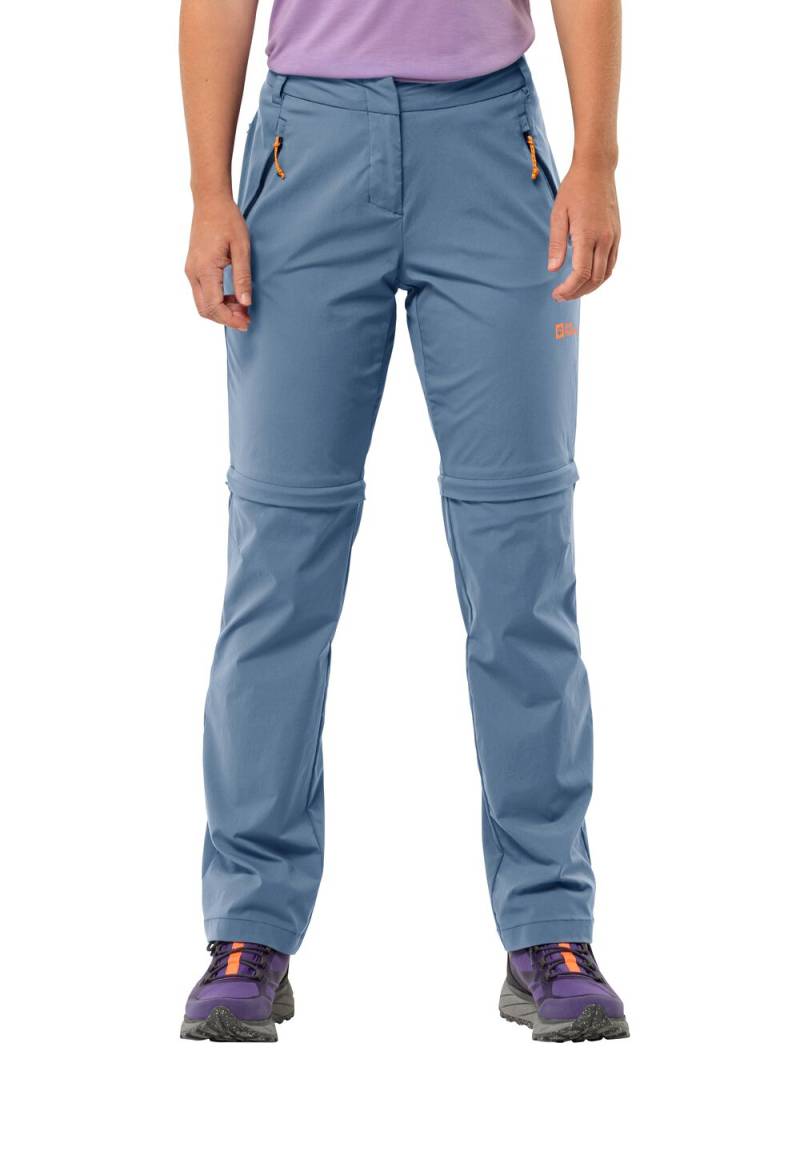 Jack Wolfskin Zip-Off Wanderhose Damen Glastal Zip Off Pants Women 44 elemental blue Elemental Blue von Jack Wolfskin