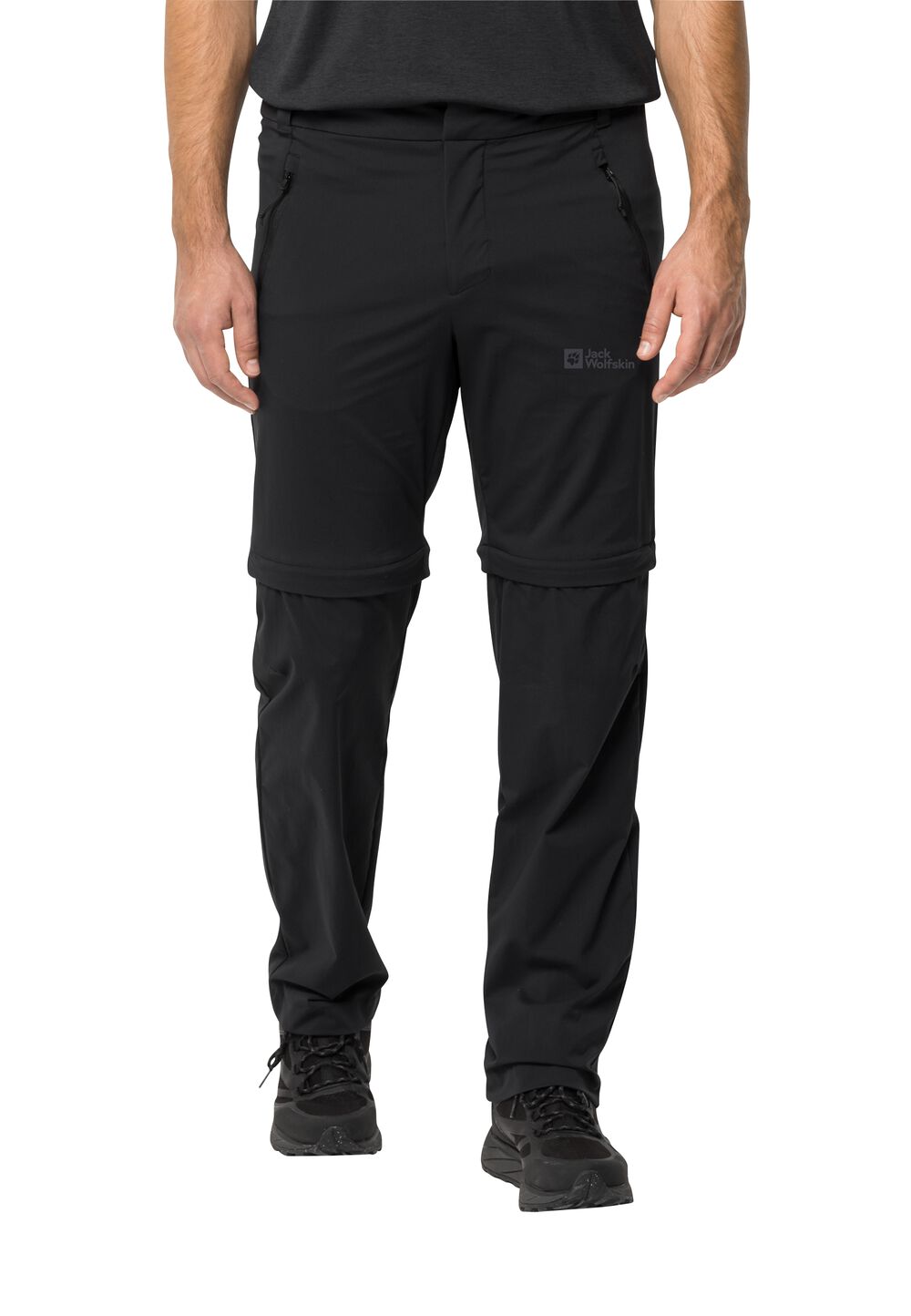 Jack Wolfskin Zip-Off Wanderhose Herren Glastal Zip Off Pants Men 46 black black von Jack Wolfskin