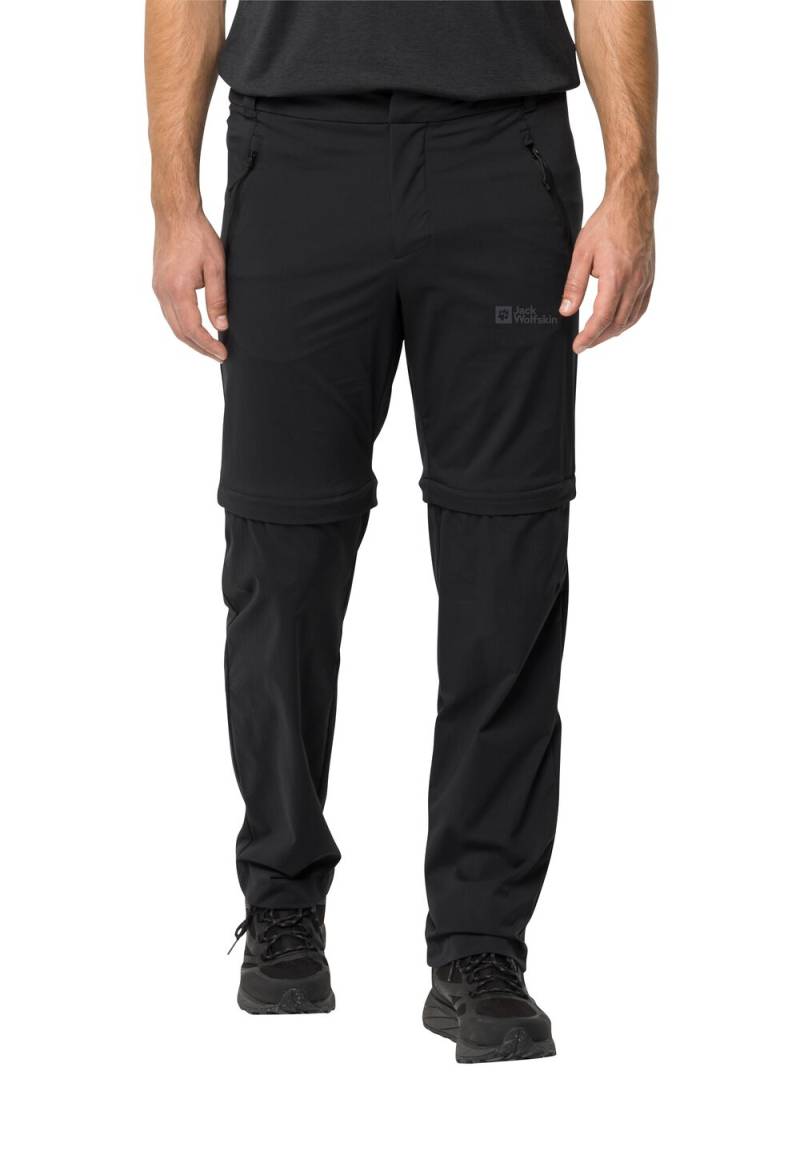 Jack Wolfskin Zip-Off Wanderhose Herren Glastal Zip Off Pants Men 46L black black von Jack Wolfskin