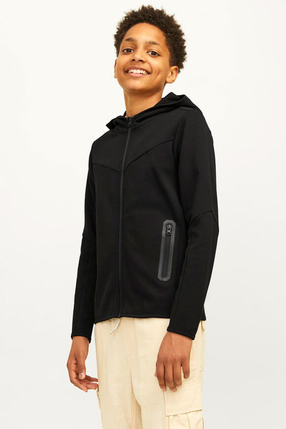 Jack & Jones Junior Fusion Kapuzensweatjacke | Black | Jungen  | 140 von Jack & Jones Junior