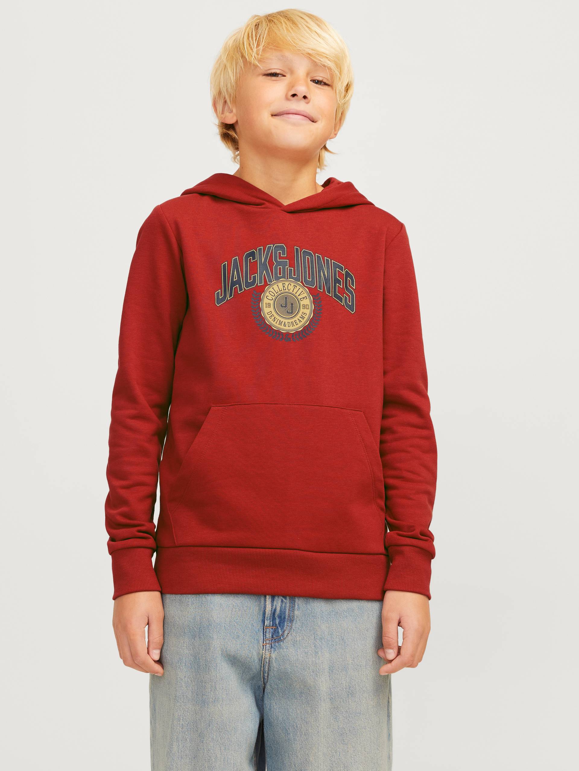 Jack & Jones Junior Kapuzensweatshirt »JJKAM VARSITY BRANDING SWEAT HOOD JNR« von Jack & Jones Junior