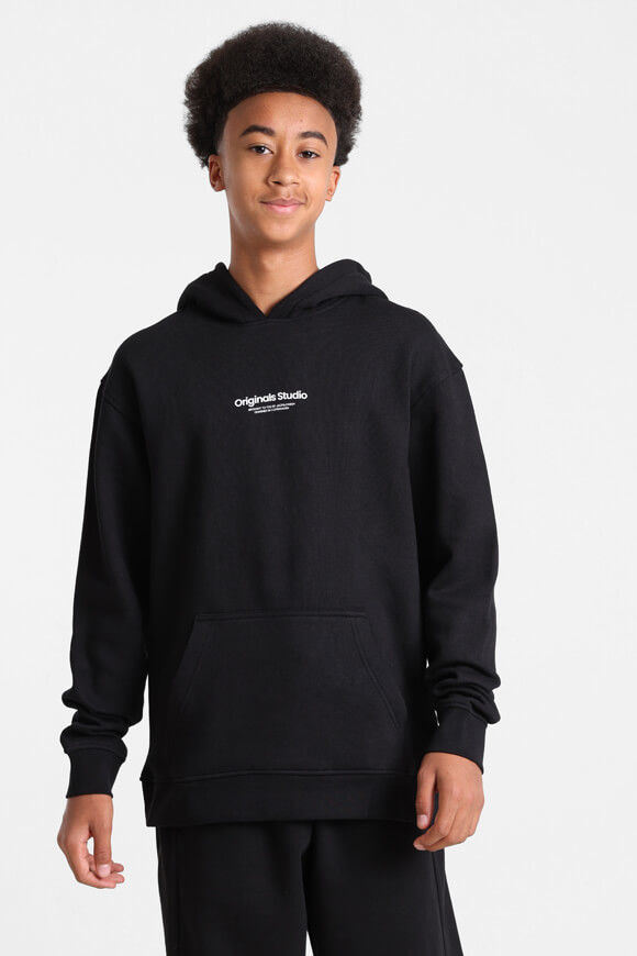 Jack & Jones Junior Oversize Kapuzensweatshirt | Black | Jungen  | 152 von Jack & Jones Junior