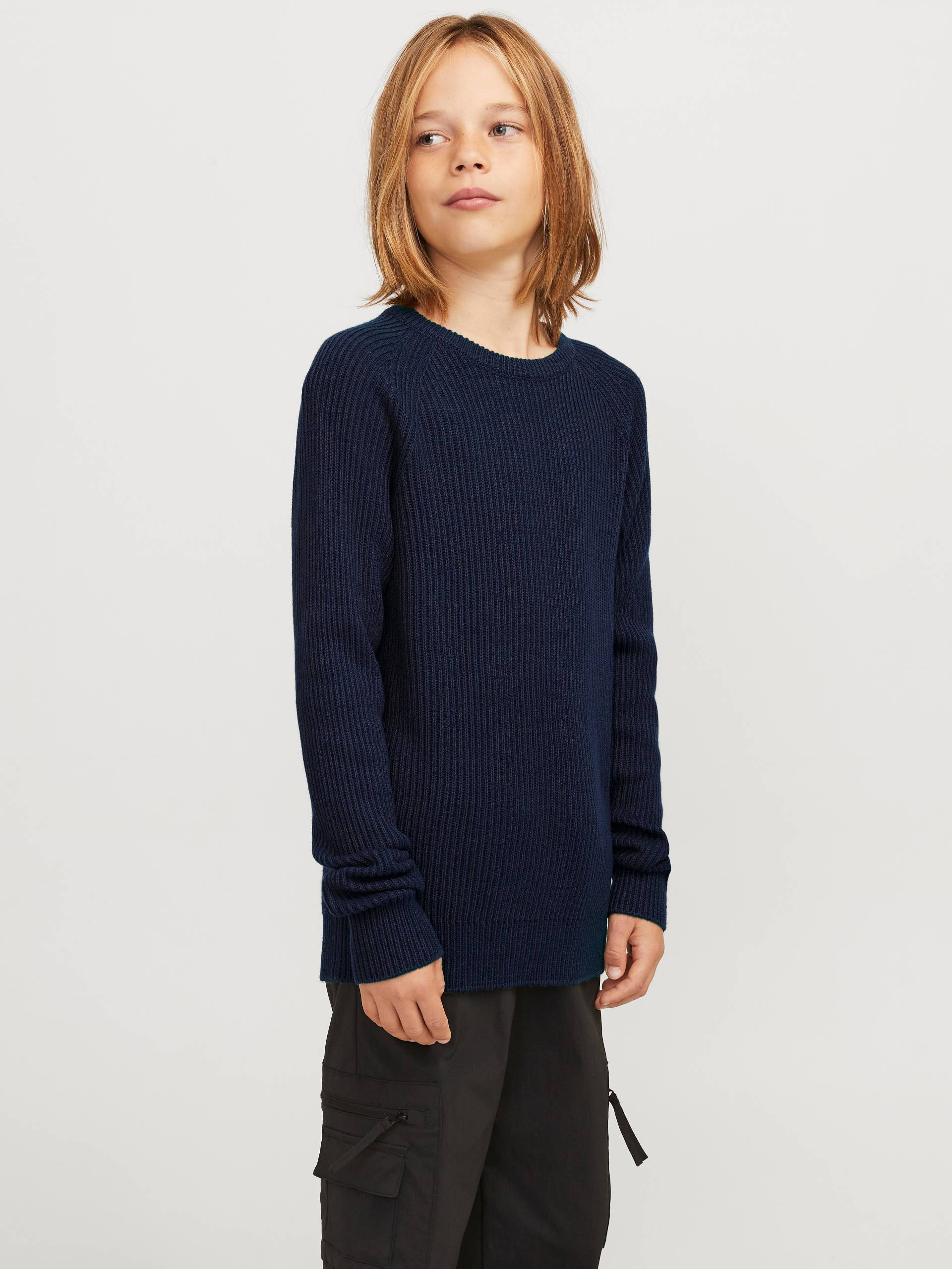 Jack & Jones Junior Strickpullover »JJPANNEL KNIT CREW NECK AW24 JNR« von Jack & Jones Junior