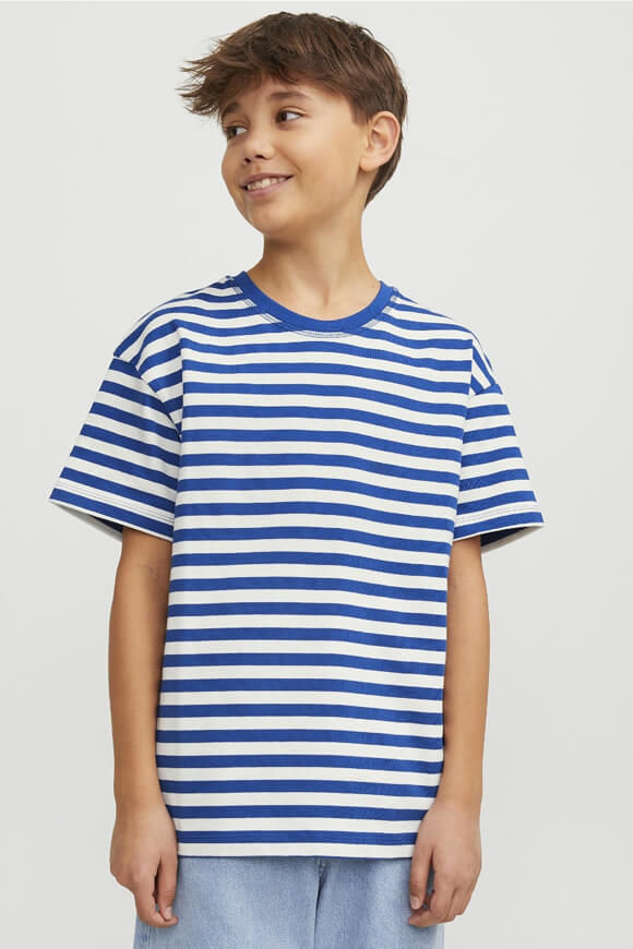 Jack & Jones Junior T-Shirt | True Blue + White | Jungen  | 128 von Jack & Jones Junior