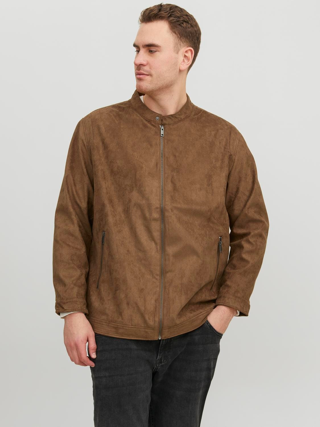 Jack & Jones PlusSize Bikerjacke »JJEROCKY CLEAN JACKET NOOS PLS« von Jack & Jones PlusSize