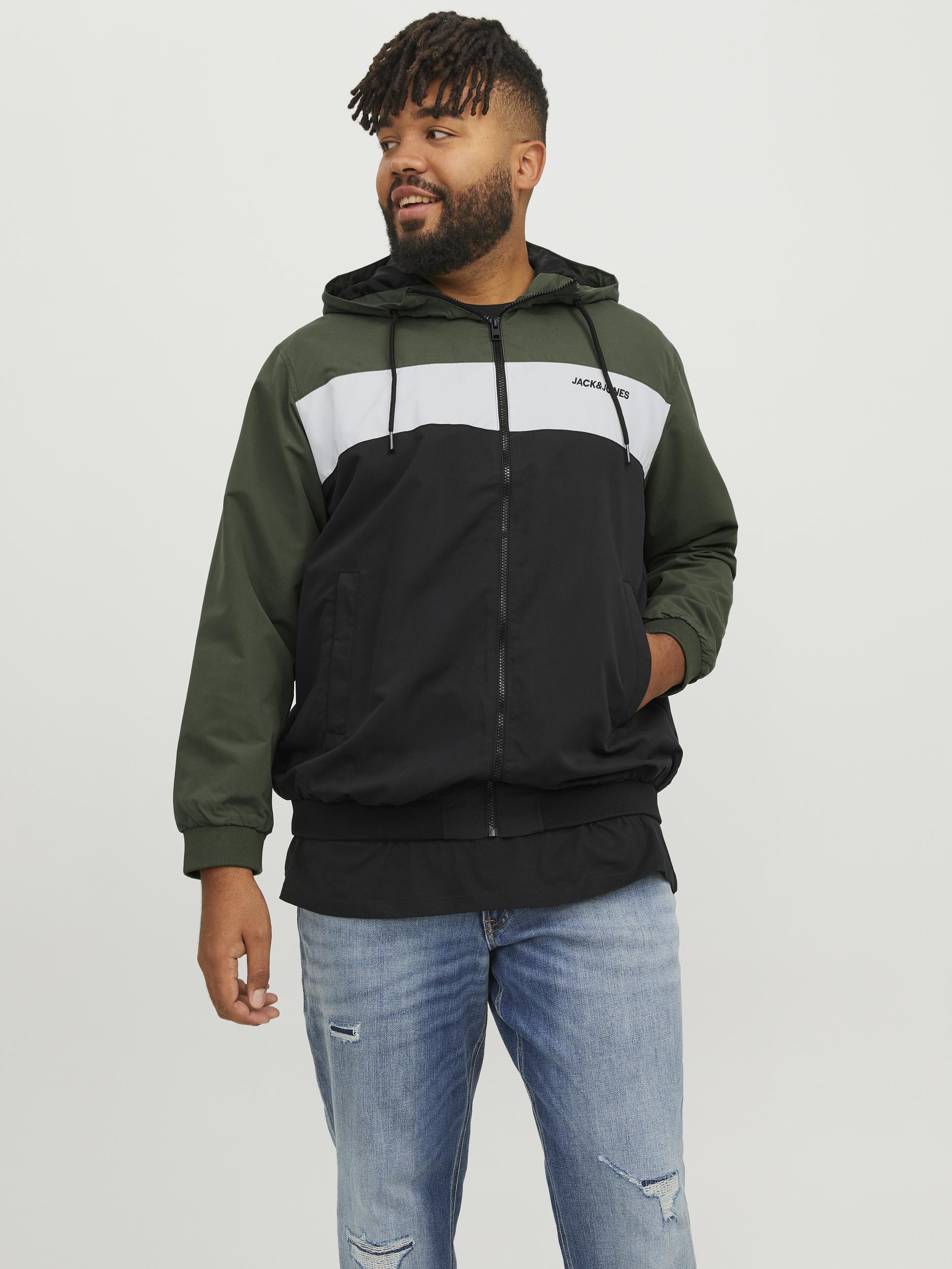 Jack & Jones PlusSize Bomberjacke »JJERUSH HOOD BOMBER NOOS PLS«, mit Kapuze, mit Logo Schriftzug von Jack & Jones PlusSize