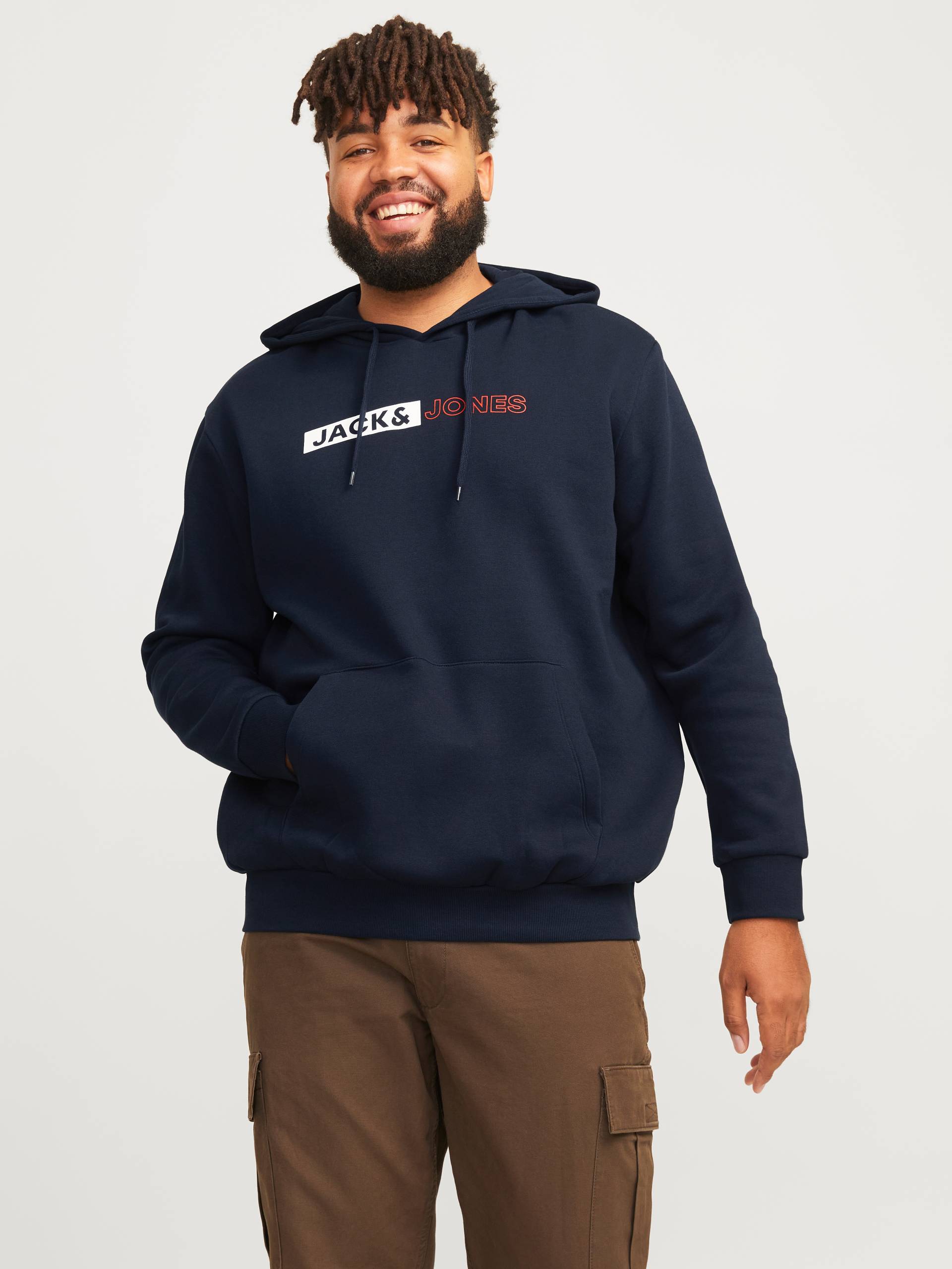 Jack & Jones PlusSize Hoodie »JJECORP LOGO SWEAT HOOD PLAY NOOS PLS« von Jack & Jones PlusSize