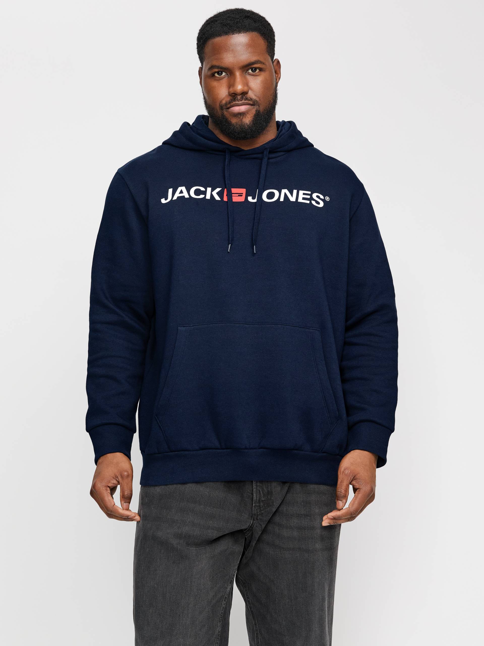 Jack & Jones PlusSize Kapuzensweatshirt »JJECORP OLD LOGO SWEAT HOOD NOOS PLS«, mit Logo Print von Jack & Jones PlusSize