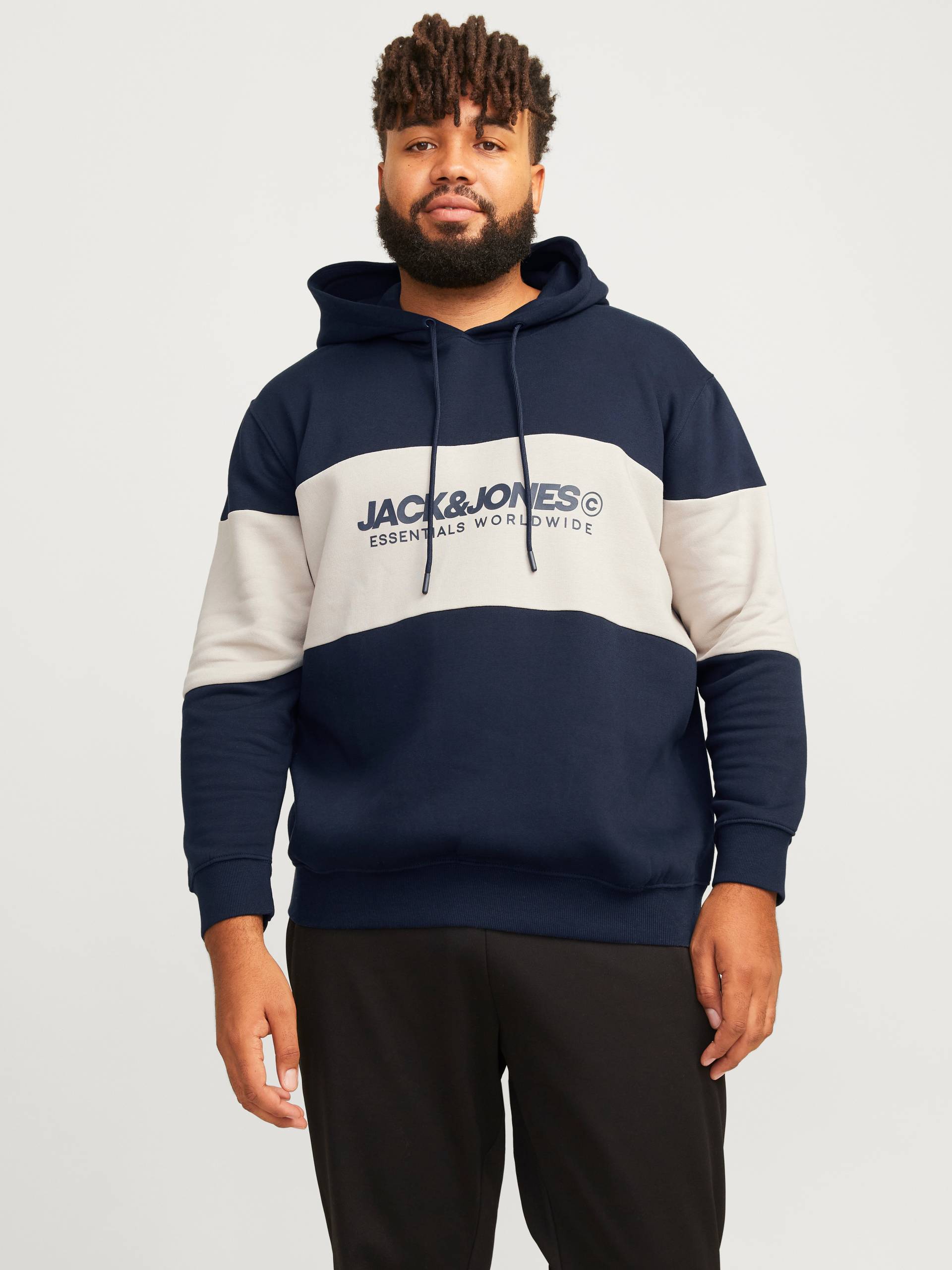 Jack & Jones PlusSize Kapuzensweatshirt »JJELEGACY BLOCKING SWEAT HOOD NOOS PLS« von Jack & Jones PlusSize