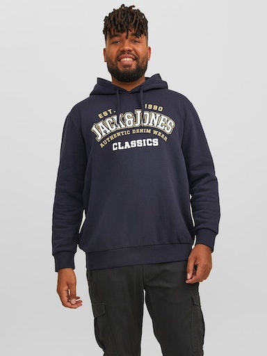 Jack & Jones PlusSize Kapuzensweatshirt »JJELOGO SWEAT HOOD 2 COL 23/24 NOOS PLS« von Jack & Jones PlusSize